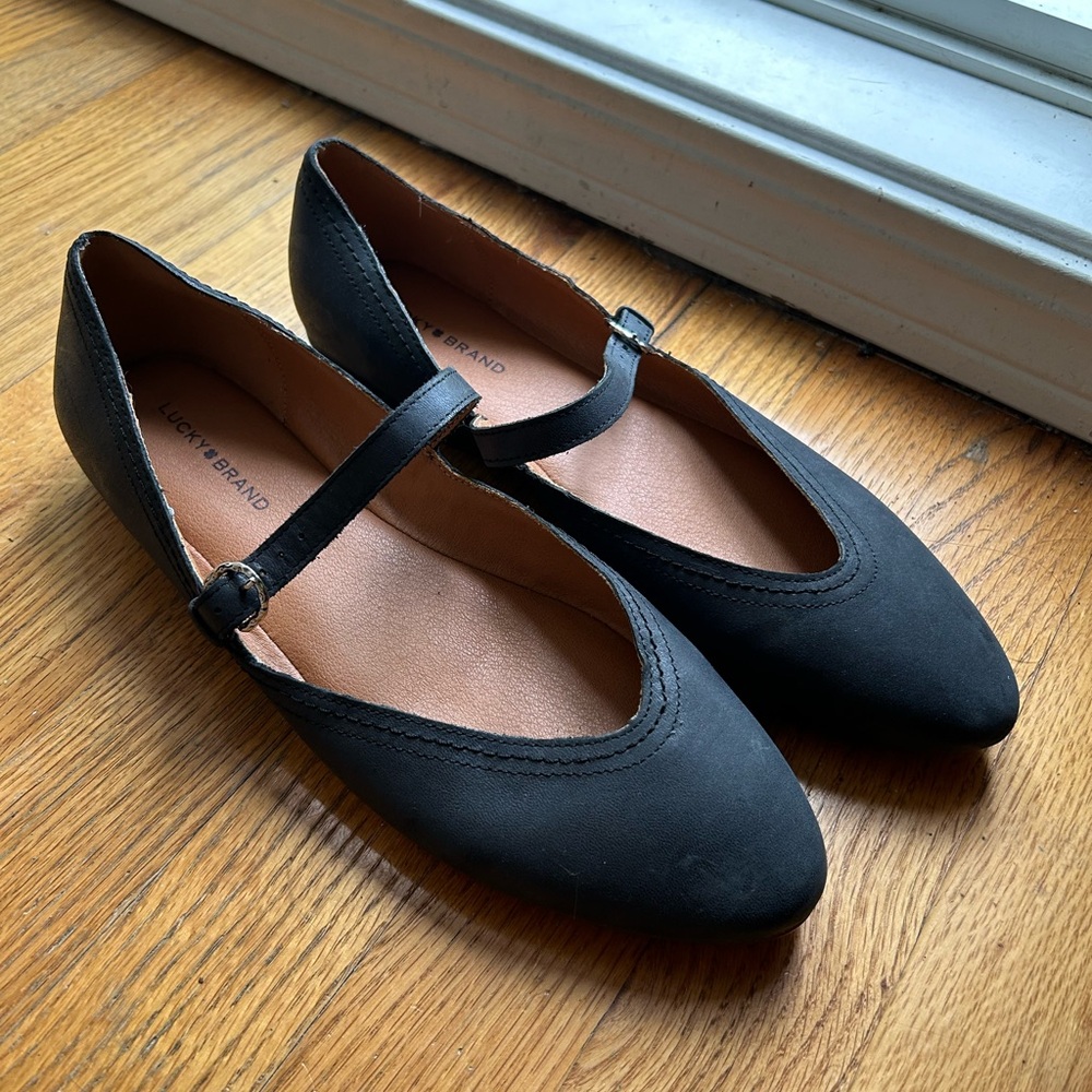 Lucky Brand Black Mary jane ballet flats